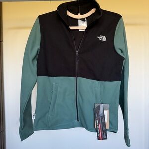 north face colorblock fleece full zip jacket